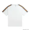 Burby camiseta masculina designer camisa em torno do pescoço manga curta camiseta masculina feminina moletom xadrez impresso algodão oversizet-shirtpdpq