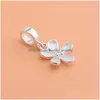 Charms Flower Pendant S925 Sterling Sier smycken Tillbehör Handgjorda DIY -strängpärlor Material AccessoriesCharms Drop Delivery Findin DH08L