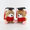 Ours en peluche mignon pour remise de diplôme, jouet pour enfants, compagnon de jeu, cadeau de vacances, poupée, prix de machine, vente en gros