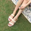 Slippers Braided Women Casual Flat Gladiator Sandals 2023 Summer Bohemia Straps Slides Outdoor Mules Handmade Ladies Shoes