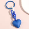 Porte-clés longes à la main coeur porte-clés acrylique en plastique lien chaîne porte-clés pour femmes filles sac à main pendentif accessoire clés de voiture bijoux cadeaux 230831