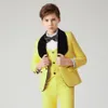 Suits Boy Formal Suit for Costume Boys 'White Jacquard Suit Flower Boys Kids Wedding Tuxedo 230830