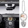 Sublimation Big Wings Necklaces Pendants Blanks Car Pendant Angel Wing Rearview Mirror Decoration Hanging Charm Ornaments fy4406