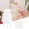 Bakeware Tools Convenient Cake Separator Boards Plastic Plates Reusable 12 Support Rods 4 Round Bases Stacking