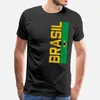 Herrar t skjortor vintage herr mode brasil flagga land emblem skjorta män brasil t-shirt retro nation lag logo sommar t-shirt