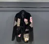 Erkek ceketler y2k tarzı unisex vintage gevşek büyük siyah kadife ceket Sonbahar/kış tasarım duygusu orta uzunlukta takım elbise