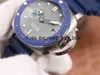 AAAAA VSVSF 42 -мм PAM959 TOP Automatic Moders Mens Watch Blue Ceramic Bezel Grey Dial Rubber Edition Luxury Men Watch 959