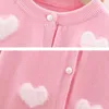 Pullover Autumn Winter Baby Toddler Clother Girls Sweat -Sweater Sweater Cardigan Cardigan Long Sleeve Girls Coard Judt