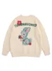 Swetery kobiet 2023 Koreańskie swetra streetwearu jesień bawełny swobodny kreskówka królik Furry Bunny Harajuku Pullover 230830