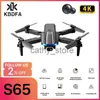 シミュレータKBDFA S65 Pro 4K MINI DRONE HD WIFI FPV RC DRONES 1080Pカメラの高さ折りたたみ式クアッドコプタードロンヘリコプター子供ギフトおもちゃX0831