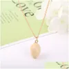 Pendant Necklaces Bohemian Sea Shell Conch Necklace For Women Beach Seashell Charm Gold Sier Chains Female Boho Fashion Jewelry Drop D Dhkhy