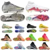 Mens Kids Soccer Shoes Chuteiras MERCURlAL SuperfIy XXV Silver IX 9 Elite FG Youth Blast Mbappe Cristiano Ronaldo Luminous Dream Speed 6 25º aniversário Chuteira de futebol