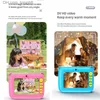 Kameror Kids Instant Print Camera Thermal Paper Adhesive Digital Phone Printing Fill Light Video Girls Boy Child Q230831