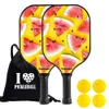 Raquettes de squash en fibre de verre Pickleball Paddles Set-Fruit Series Pickle Ball Raquette Prise confortable Excellent contrôle Raquette pour hommes femmes 230831