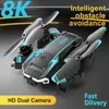 Simulatorer 2023 Ny Drone 8K 5G Professional HD Aerial Photography Hinder Undvikande UAV Four-Rotor Helicopter RC Distance Quadcopter Toys X0831