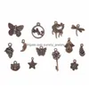 Charms PC/Set Loss Gold/Sier Style Style Mieszane Brązowy Wisiorki DIY JEINDY DIY DO NECLACE BRANDETE CRAJNE