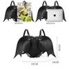 Sacs d'école Mini sacs à dos pour femmes tendance coeur dentelle femme sac petits sacs d'Halloween noir chauve-souris ailes sac à dos pour filles mode sac à dos 230830