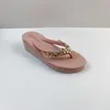 Chinelos sandálias mulher 2023 flip flops verão strass decoração dedo do pé aberto mulheres cunha ao ar livre sapatos de praia cc48