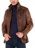 Faux cuir pour hommes 2023 automne et hiver hommes Original ceinturé col vertical en daim veste détaillée hauts vestes quotidiennes décontractées 230831