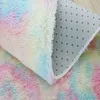 Carpets Hairy Rainbow Rugs for Children Bedroom Soft Furry Carpets Living Room Kids Baby Room Nursery Playroom Cute Room Decor Area Rug 230831