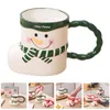 Ensembles de vaisselle Belle forme Tasse Bureau Conteneur d'eau Décor Décoratif Noël Café Thé Tasse Dessin Animé Porcelaine Festival Noël