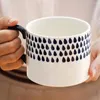 Verres à vin 1 pièces nordique grande capacité 450ml tasse à café en céramique petit déjeuner avoine lait thé tasse nouilles instantanées bol nouveauté cadeaux