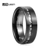 Обручальные кольца jqueen 8 мм вольфрамовый карбид кольцо черное кольцо с матовым кольцом Gibeon Meteorite Fragments Мужские свадебные украшения 230831