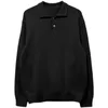 Pulls pour hommes ZCSMLL tricoté pull noir à la mode coréen polo designer col rabattu lâche printemps 230831