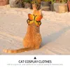 Hundkläder kattkläder party husdjur klädpografi prop halloween justerbar sele