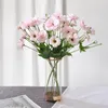 Decoratieve bloemen 53 cm kunstpioen en klokje met vlinderdecoratie, perfect voor thuisbruiloft