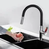 Kitchen Faucets OUGOO Single Handle Brushed Pull Out Faucet Level Stainless Steel Sink With Down Sprayer