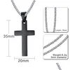 Colares Pingente 316L Cruz de Aço Inoxidável Homens S Relin Faith Titanium Crucifix Charm Link Chain para Mulheres Moda Jóias Drop Deliv Dh3Mn