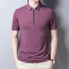 Polos Polos Top Grade Designer Half Zipper Mens Polo koszulki z krótkim rękawem Zrzuć kołnierzy