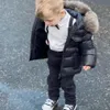 felpe con cappuccio Cappotto per bambini capretto Bambino con cappuccio Cappotti invernali Ragazzi Vestiti per ragazze Spessi Capispalla caldi Abbigliamento Top Capispalla di marca Colletto di lupo Piumino d'oca Giubbotti Antivento