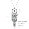 Pendant Necklaces Bohemia Style Retro Tassel Feathers Turquesa Necklace 78cm Dream catcher Sweater For Women Girl 230831