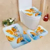 Tende da doccia Estate Frutta Tenda da doccia Tenda da bagno impermeabile Arancione Limone Tappetino da bagno Set Microfibra Anguria Tappeti Bagno Decorativo R230831