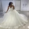 Princesse robe de bal Vintage dentelle robes de mariée 2020 Appliques paillettes perlées grande taille robe De Novia Gelinlik Trouwjurk Brida240P