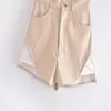 Женские шорты 2023 Женщины европейские американские острые девушки Контрастные цвета сексуальные универсальные кожаные брюки весна/летняя тенденция короткая юбка