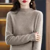 Pulls pour femmes automne et hiver col de pile cachemire première ligne prêt-à-porter pull avec style étranger pure couture