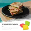 Assiettes 4 pièces conteneurs couvercles Sandwich étui en plastique réutilisable stockage hermétique petit enfant