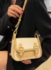 Borse da sera a spalla a contrasto per le donne 2023 Moda Pu Leather Crossbody Borsa da donna sotto le ascelle Designer di lusso con patta Borse femminili