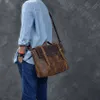 Evrak çantaları retro orijinal deri erkekler çanta erkek 14 inç dizüstü bilgisayar çantası iş evrak çantası omuz messenger çantaları çılgın at 230830
