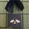 Mężczyźni projektanci zwierząt moda krótka portfel skóra czarny wąż tygrys pszczoła luksusowa torebka uchwyty na karty z pudełkiem na prezent najwyższej jakości AA2