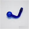 Tubi per fumatori Colorf 14Mm Giunto maschio Bruciatore a olio in vetro Pyrex spesso Ciotola piegata per rig Gorgogliatore d'acqua Bong Adattatore Chiodo per tabacco 3Cm Big Bo Dhqae