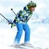 Clothing Sets -30 degree Children clothing Set boys girl kids snowboard ski suit Waterproof outdoor sports jacket pants clothes snowsuit teen 230830