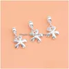 Charms Flower Pendant S925 Sterling Sier smycken Tillbehör Handgjorda DIY -strängpärlor Material AccessoriesCharms Drop Delivery Findin DH08L