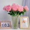 Dekorative Blumen, 10 Stück, Seide, rund, Rose, Fake Home, Wohnzimmer, Dekoration, künstliche Blume, Brial-Blumenstrauß, Hochzeit, Party, Dekoration, Blumen