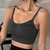 Andere Gesundheitsschönheitsartikel Frauen Tank Crop Top Nahtlose Unterwäsche Weibliche Crop Tops Sexy Dessous Dessous mit herausnehmbarem gepolstertem Leibchen Femme Fashion x0831