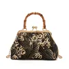 Borse da sera Borsa a mano in bambù moda Donna Borsa a tracolla estiva con catena di design Borsa a tracolla femminile Cheongsam Borsa di lusso