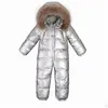 Down Coat Large Size Childrens Jumpsuit Jacket Winter Boys Ski Suit Girls Thick Warm Outwear Kids Siamese 221203 Drop Delivery Baby DH20J